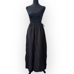 Unbranded Women's Black Drawstring Waist Lightweight SheerTube Skirt Size XS-L